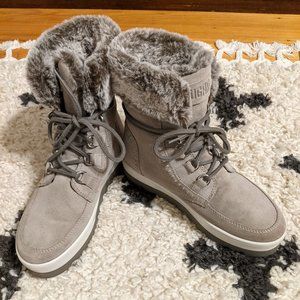 Vanetta Faux Fur Waterproof Boots in Mushroom